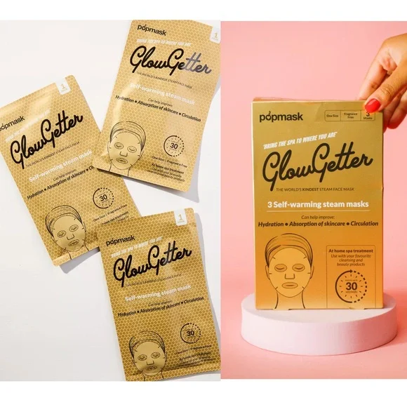 Anthropologie Popmask Glowgetter Spa Self Warming Steam Masks, Box of 3, NIB - Picture 13 of 14